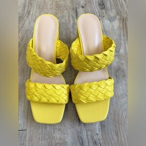 Yellow Braided Women's Sandals